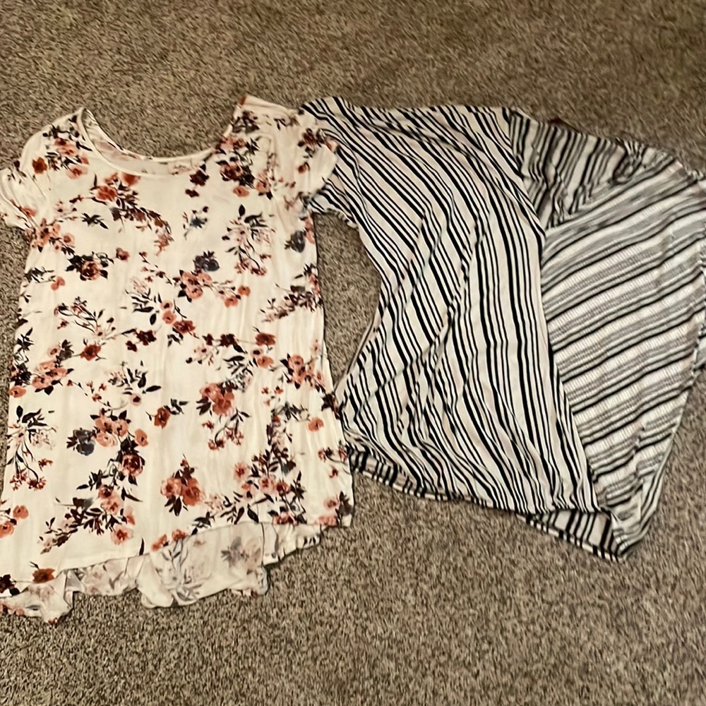 Two large tops from the buckle